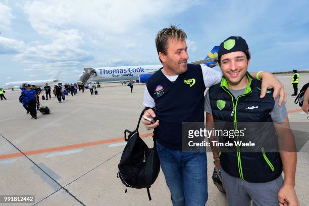 97Th Tour Of Italy 2014, Restday 1 Luca Scinto Sportsdirector Manager Team Neri Sottoli / Gatto Oscar / Flight Transfert From Dublin Towards Bari /...