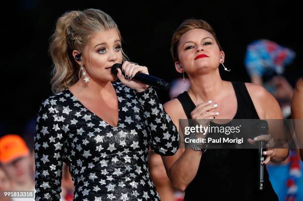 Country music star and AMERICAN IDOL alum Lauren Alaina performs at the 2018 A Capitol Fourth at the U.S. Capitol, West Lawn on July 4, 2018 in...