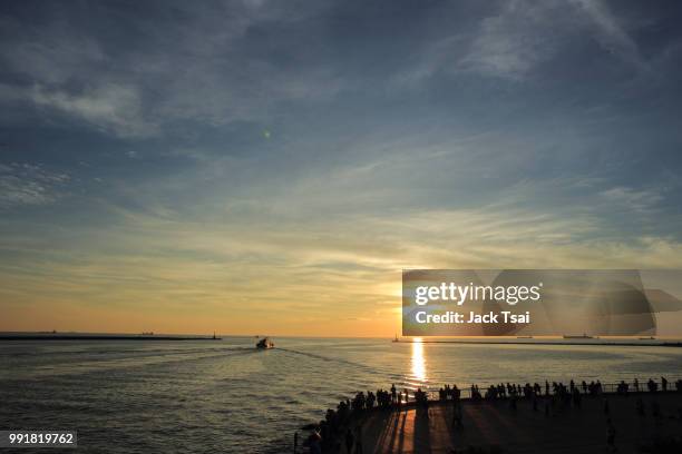 Sizihwan Sunset High-Res Stock Photo