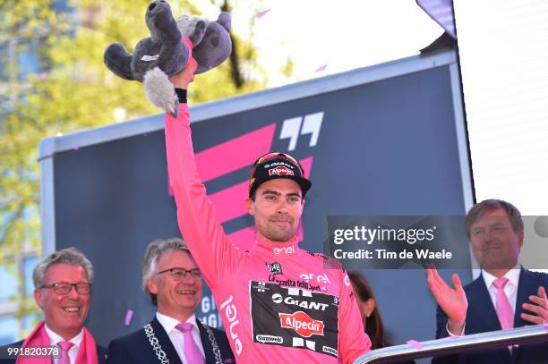 99Th Tour Of Italy 2016, Stage 1Podium, Tom Dumoulin Pink Leader Jersey, Celebration, King Willem Alexander / Apeldoorn-Apeldoorn /Time Trial, Itt,...