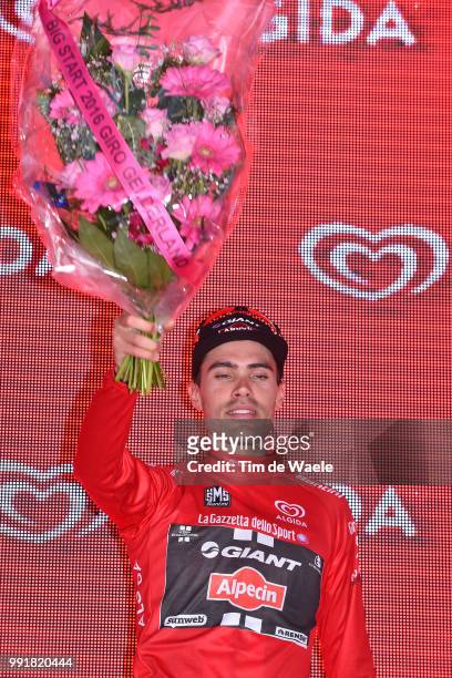 99Th Tour Of Italy 2016, Stage 1Podium, Tom Dumoulin Red Points Jersey, Celebration, King Willem Alexander / Apeldoorn-Apeldoorn /Time Trial, Itt,...