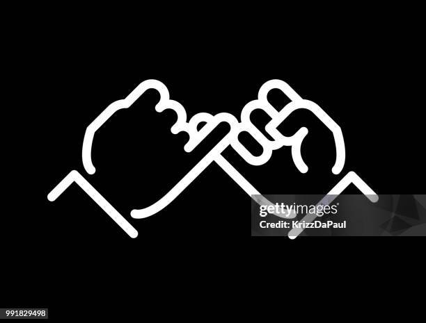 pinky promise - little finger stock illustrations