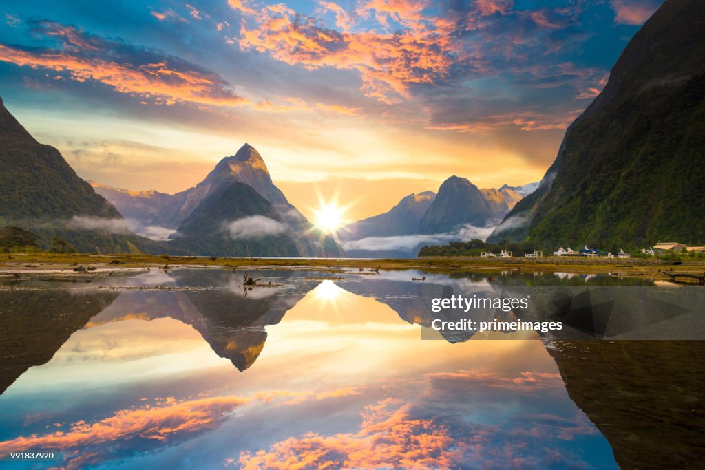 The Milford Sound fiord. Fiordland national park, New Zealand