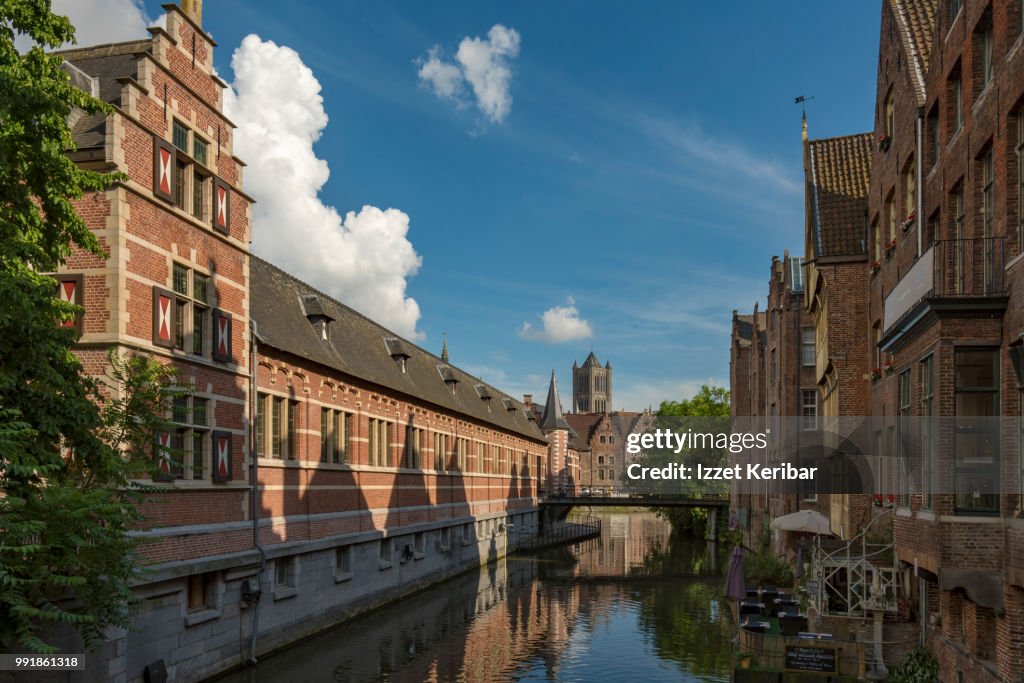 View of Ghent on a fair day, Belgium