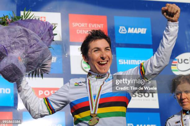 Road World Champ. 2011, Women Elitepodium, Giorgia Bronzini Gold Medal, Celebration Joie Vreugde, Rudersdal - Rudersdal / Femmes Vrouwen, Uci Road...