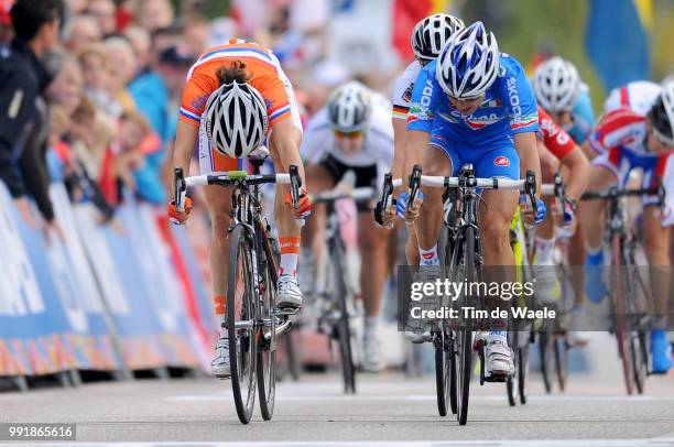 Road World Champ. 2011, Women Elitearrival Sprint, Marianne Vos / Giorgia Bronzini / Rudersdal - Rudersdal / Femmes Vrouwen, Uci Road World...