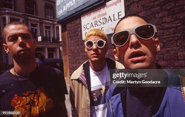 Mike D and Ad-Rock of the Beastie Boys, group portrait, London, 1993.