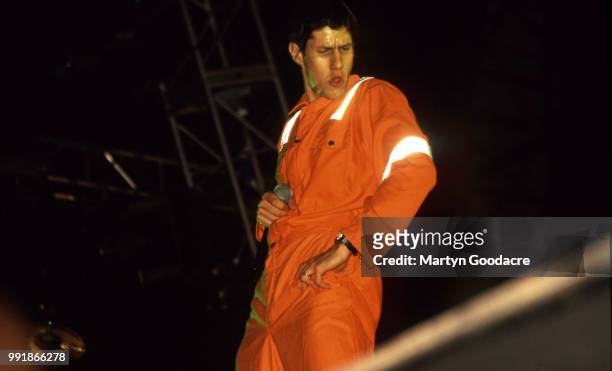 Mike D of the Beastie Boys performs on stage, London, 1998.