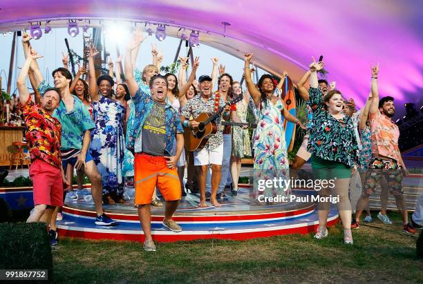 Multi-platinum selling music legend Jimmy Buffett performs with the Broadway cast of the new musical ESCAPE TO MARGARITAVILLE at the 2018 A Capitol...