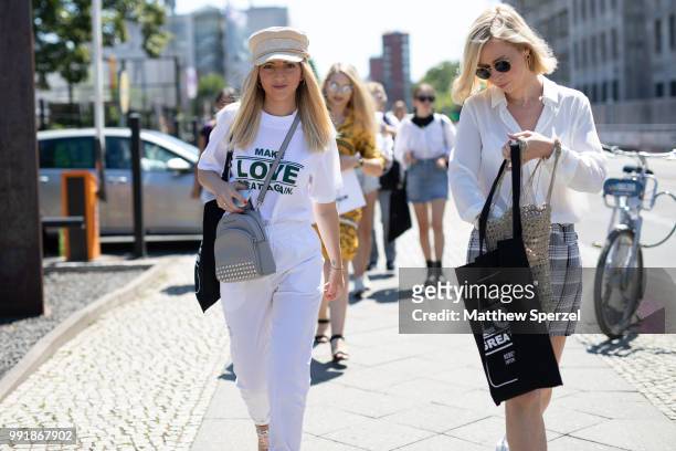 Guests are seen attending Rebekka Ruetz during the Berlin Fashion Week July 2018 on July 4, 2018 in Berlin, Germany.