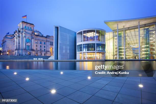 the paul-loebe and marie-elisabeth-lueders-haus in berlin - haus stock pictures, royalty-free photos & images