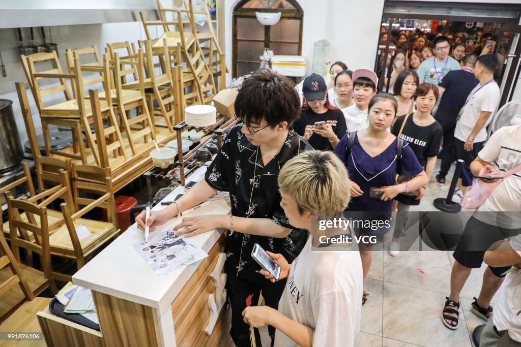 People Gather For Internet Celebrity In Dandong