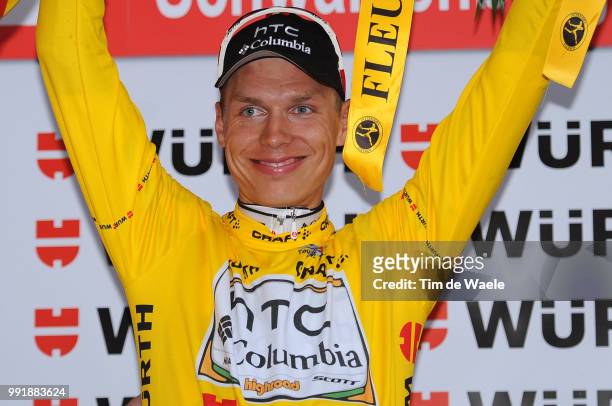 Tour De Suisse 2010, Stage 3Podium, Tony Martin Yellow Jersey, Celebration Joie Vreugde, Sierre - Schwarzenburg / Etape Rit, Tim De Waele