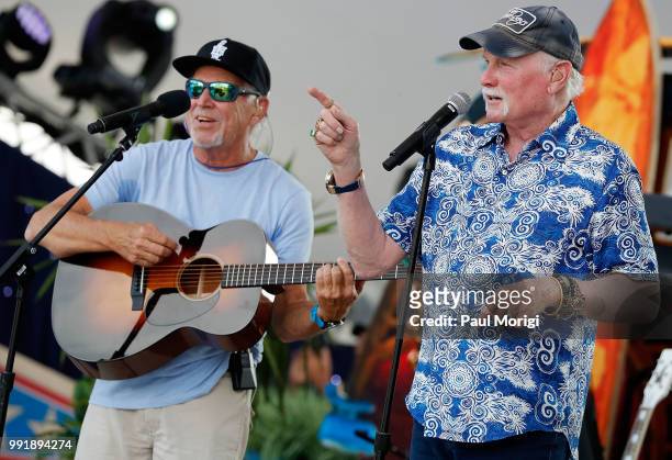 Multi-platinum selling music legend Jimmy Buffett rehearses with Mike Love from The Beach Boys at the 2018 A Capitol Fourth at the U.S. Capitol, West...