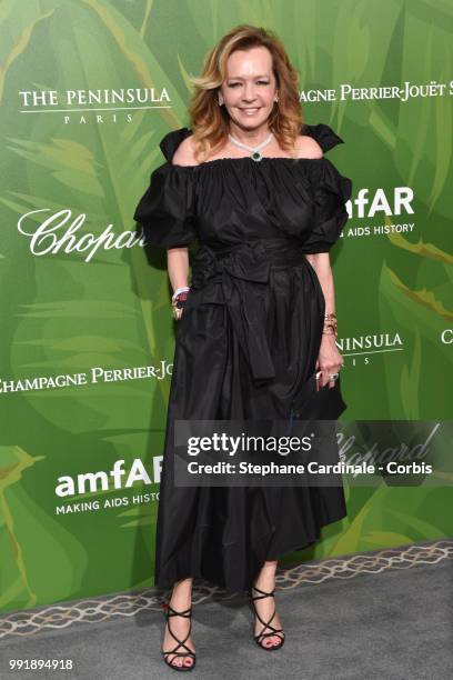 Caroline Scheufele attends the amfAR Paris Dinner 2018 at The Peninsula Hotel on July 4, 2018 in Paris, France.