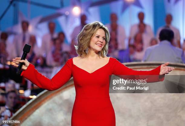 World-renowned four-time Grammy Award-winning soprano superstar Renée Fleming performs at the 2018 A Capitol Fourth at the U.S. Capitol, West Lawn on...