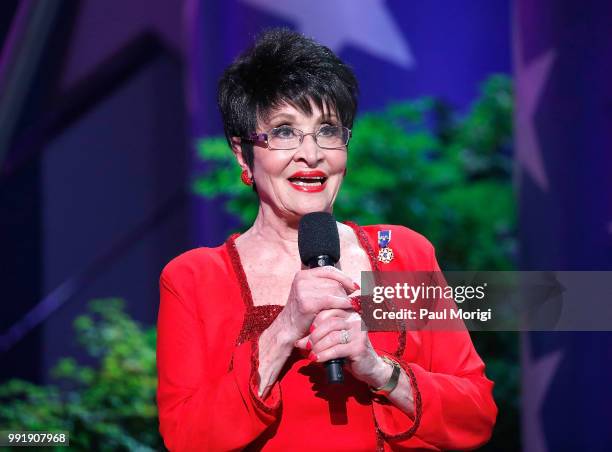 Theatrical icon and one of BroadwayÕs greatest triple-threat talents Chita Rivera onstage at the 2018 A Capitol Fourth at the U.S. Capitol, West Lawn...