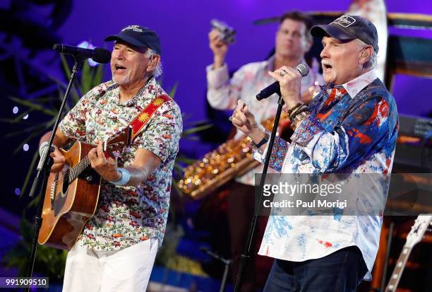 Multi-platinum selling music legend Jimmy Buffett performs with Mike Love from The Beach Boys at the 2018 A Capitol Fourth at the U.S. Capitol, West...