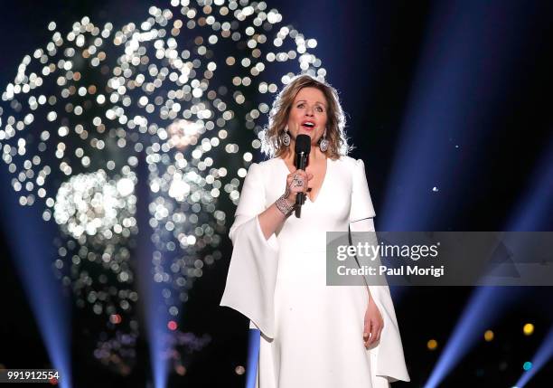 World-renowned four-time Grammy Award-winning soprano superstar Renée Fleming performs at the 2018 A Capitol Fourth at the U.S. Capitol, West Lawn on...