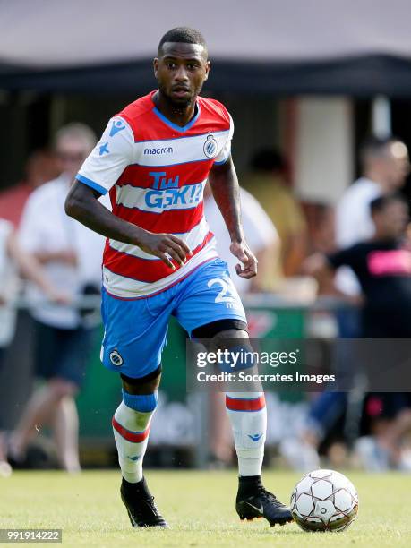 Stefano Denswil of Club Brugge during the Club Friendly match between Club Brugge v Steaua Bucharest at the Sportpark De Westeneng on July 4, 2018 in...