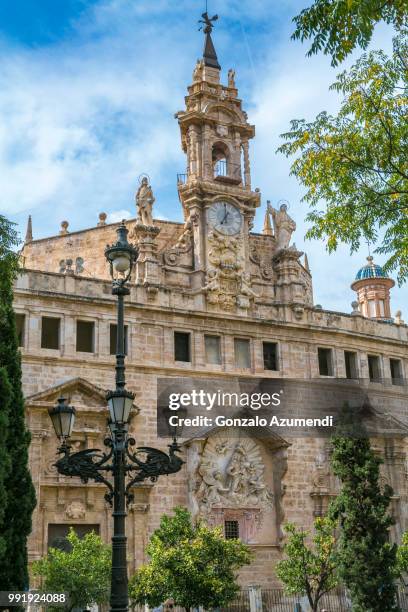 iglesia de los santos juanes church in valencia. - iglesia stock pictures, royalty-free photos & images