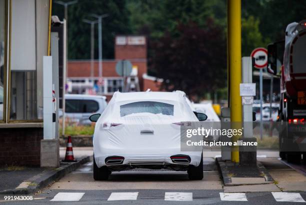 July 2018, Ruesselsheim, Germany: An Opel prototype is covered and shielded from prying eyes. The French Opel owner PSA apparently wants to divorce...