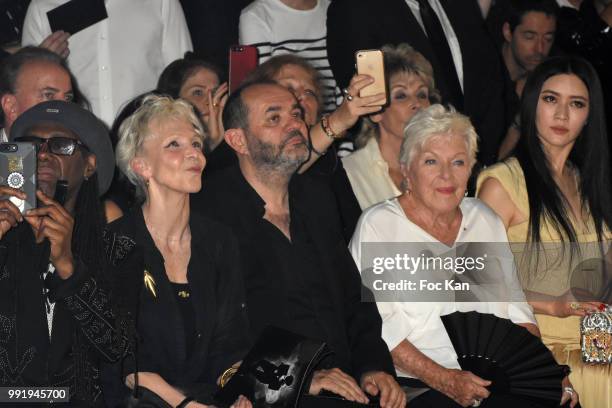 Tonie Marshall, a guestÊand Line Renaud attend the Jean-Paul Gaultier Haute Couture Fall Winter 2018/2019 show as part of Paris Fashion Week on July...