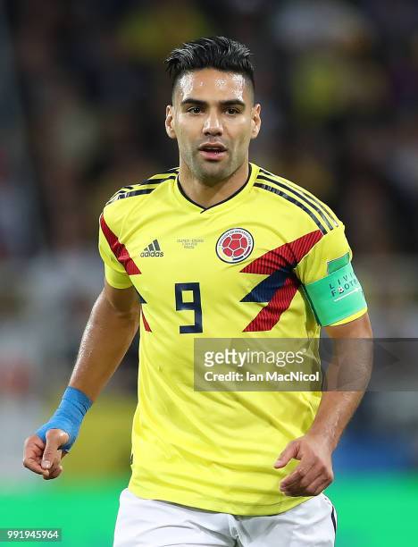Radamel Falcao Garcia of Colombia is seen during the 2018 FIFA World Cup Russia Round of 16 match between Colombia and England at Spartak Stadium on...