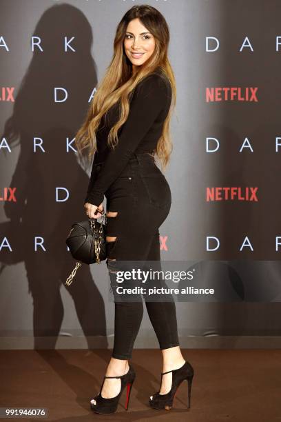 The actress Enissa Amani arrives for the European premiere of the Netflix series "Dark" in Berlin, Germany, 20 November 2017. Photo: Maurizio...