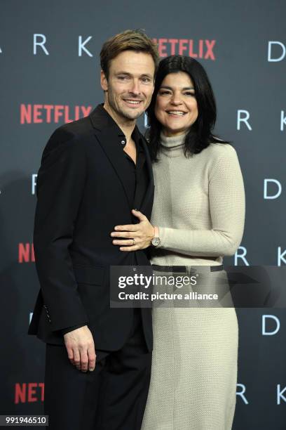 Jasmin Tabatabai and Andreas Pietschmann arrive at the Europe Premiere of Netflix series 'Dark' in Berlin, Germany, 20 November 2017. Photo: Maurizio...