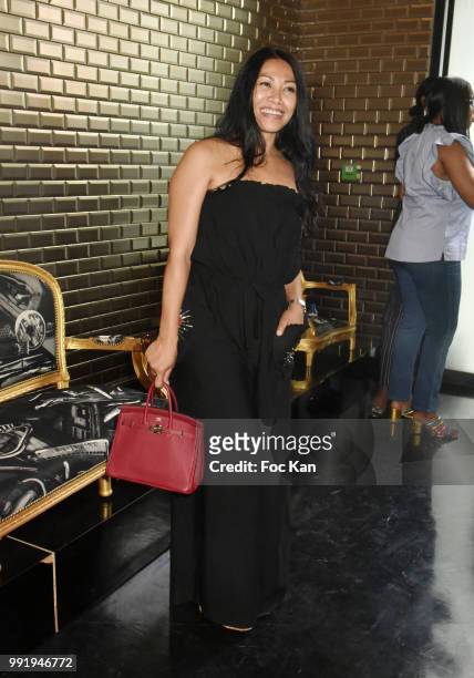 Anggun attends the Jean-Paul Gaultier Haute Couture Fall Winter 2018/2019 show as part of Paris Fashion Week on July 4, 2018 in Paris, France.