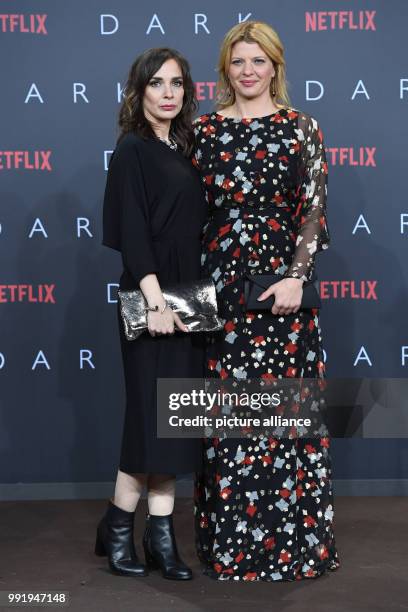 Actresses Maja Schöne und Jördis Triebell arrive at the Europe Premiere of Netflix series 'Dark' in Berlin, Germany, 20 November 2017. Photo:...