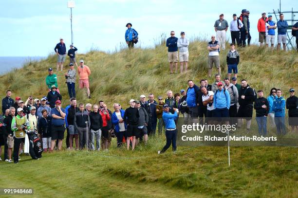 Rafa Cabrera Bello of Spain in action during day one of the Dubai Duty Free Irish Open at Ballyliffin Golf Club on July 5, 2018 in Donegal, Ireland.