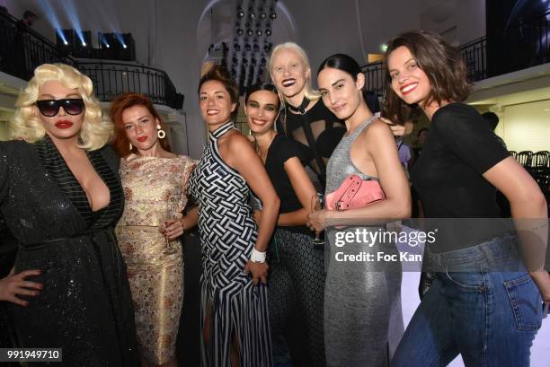 Allanah Starr guest and Jean Paul Gaultier show dancers attend the Jean-Paul Gaultier Haute Couture Fall Winter 2018/2019 show as part of Paris...