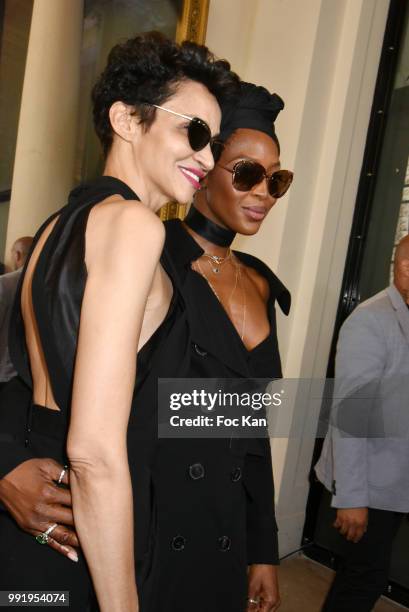 Naomi Campbell and Farida Khelfa attend the Jean-Paul Gaultier Haute Couture Fall Winter 2018/2019 show as part of Paris Fashion Week on July 4, 2018...