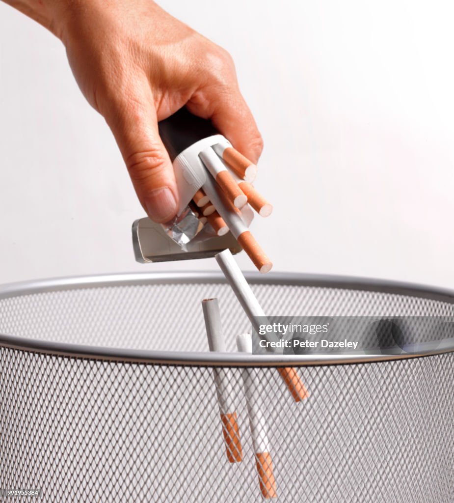 Giving up smoking through illness