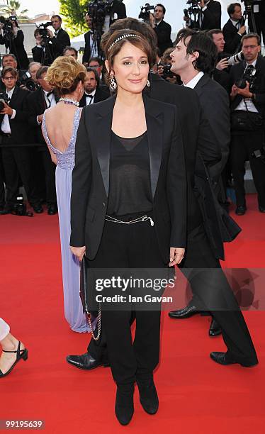 Presenter Daniela Lumbroso attends the 'On Tour' Premiere at the Palais des Festivals during the 63rd Annual Cannes Film Festival on May 13, 2010 in...