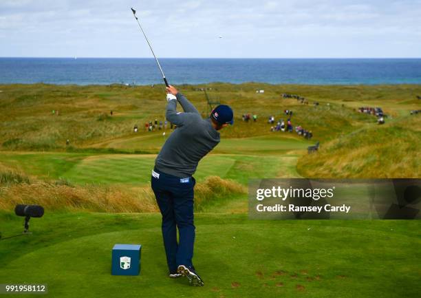 Donegal , Ireland - 5 July 2018; Padraig Harrington of Ireland tees off on the 14th during Day One of the Irish Open Golf Championship at Ballyliffin...