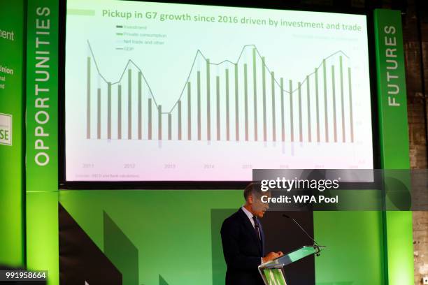 Mark Carney, Governor of Bank of England, addresses the Northern Powerhouse Business Summit Boiler Shop on July 5, 2018 in Newcastle, United Kingdom....