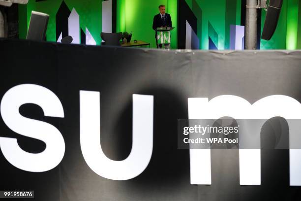 Mark Carney, Governor of Bank of England, addresses the Northern Powerhouse Business Summit Boiler Shop on July 5, 2018 in Newcastle, United Kingdom....