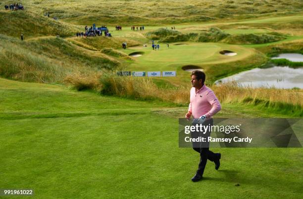 Donegal , Ireland - 5 July 2018; Robert Rock of England makes his way to the tee box on the 7th during Day One of the Irish Open Golf Championship at...