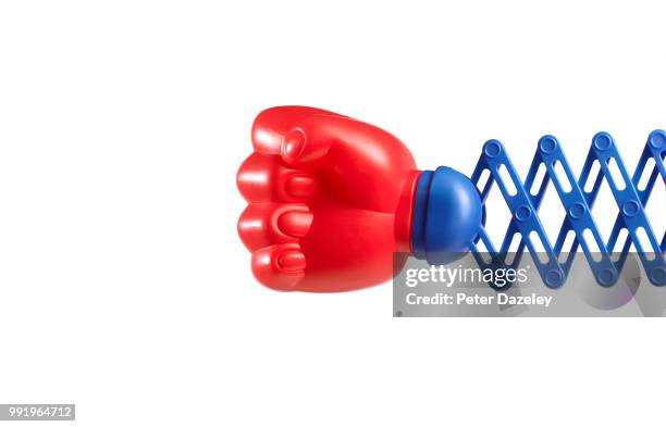 punch on white background with copy space - revenge stock pictures, royalty-free photos & images
