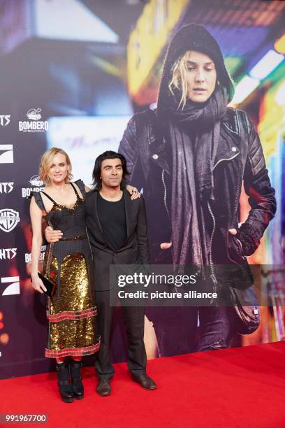 The director Fatih Akin and the Hollywood actress Diane Kruger arrive at the premiere of the movie 'Aus dem Nichts' at the Cinemaxx in Hamburg,...