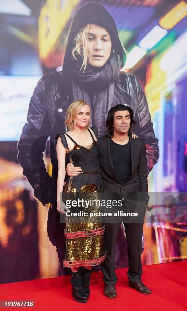 The director Fatih Akin and the Hollywood actress Diane Kruger arrive at the premiere of the movie 'Aus dem Nichts' at the Cinemaxx in Hamburg,...