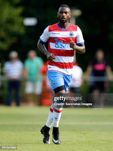 Stefano Denswil of Club Brugge during the Club Friendly match between Club Brugge v Steaua Bucharest at the Sportpark De Westeneng on July 4, 2018 in...