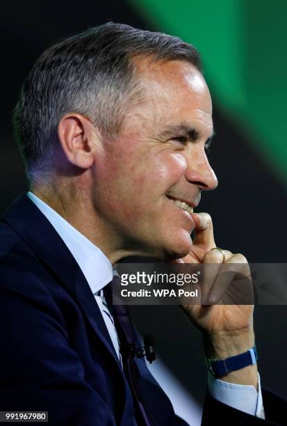 Mark Carney, Governor of Bank of England, addresses the Northern Powerhouse Business Summit Boiler Shop on July 5, 2018 in Newcastle, United Kingdom....