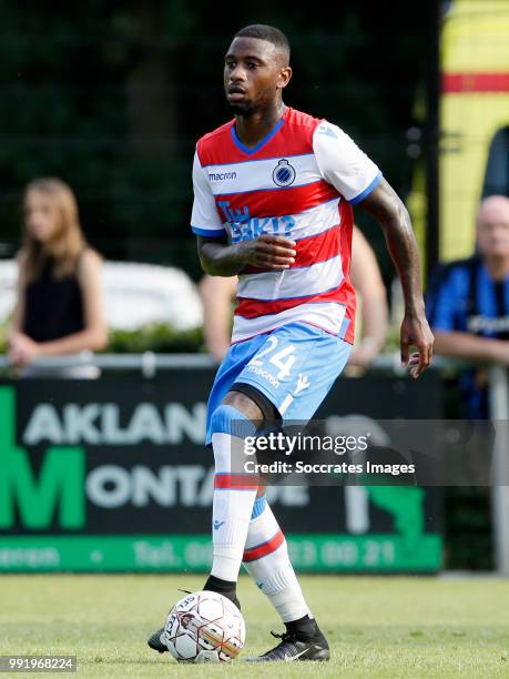 Stefano Denswil of Club Brugge during the Club Friendly match between Club Brugge v Steaua Bucharest at the Sportpark De Westeneng on July 4, 2018 in...