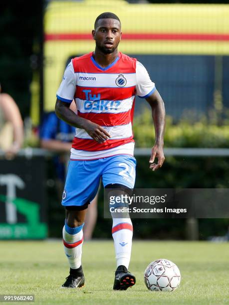 Stefano Denswil of Club Brugge during the Club Friendly match between Club Brugge v Steaua Bucharest at the Sportpark De Westeneng on July 4, 2018 in...