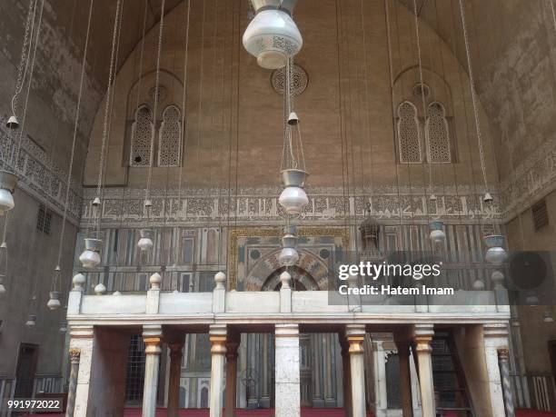 sultan hassan mosque - sultan hassan mosque stock-fotos und bilder