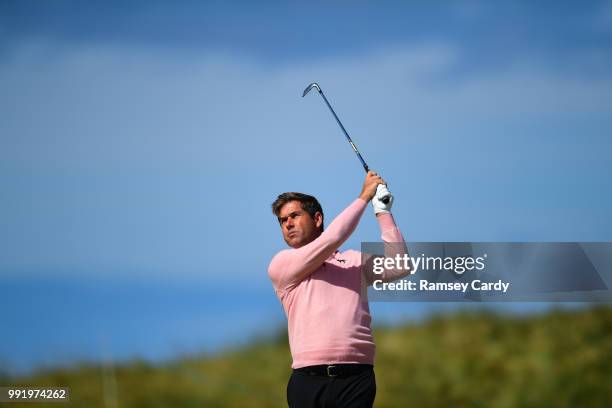 Donegal , Ireland - 5 July 2018; Robert Rock of England plays a shot on the 12th hole during Day One of the Irish Open Golf Championship at...